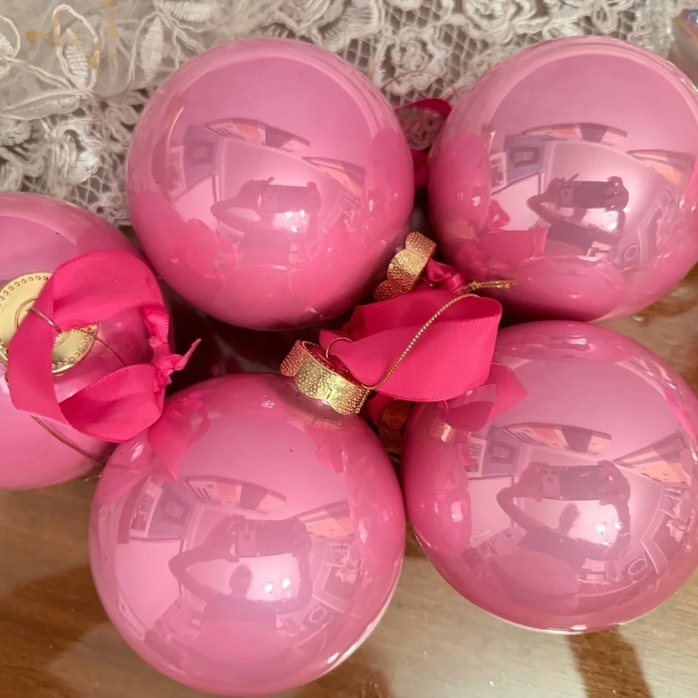 More Pink from Tootsie’s closet!!bottom reallyVibrant Pink Holiday Ornaments  o